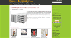Desktop Screenshot of design-4-sustainability.com